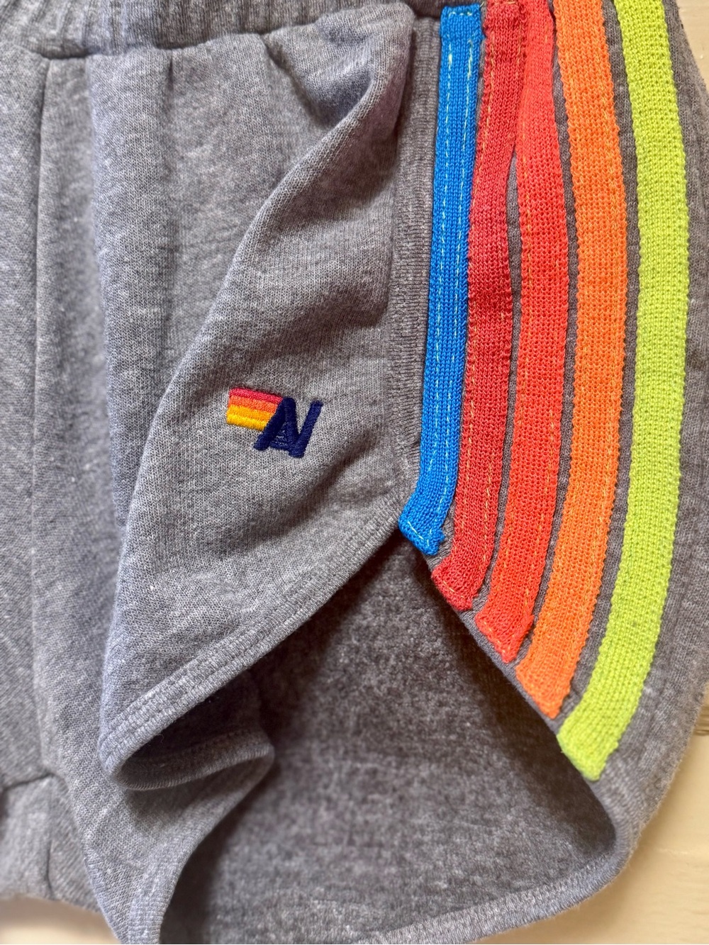 Aviator Nation Cropped 5 Striped Sweatshirt and 5 Striped Short. - Picture 7 of 10